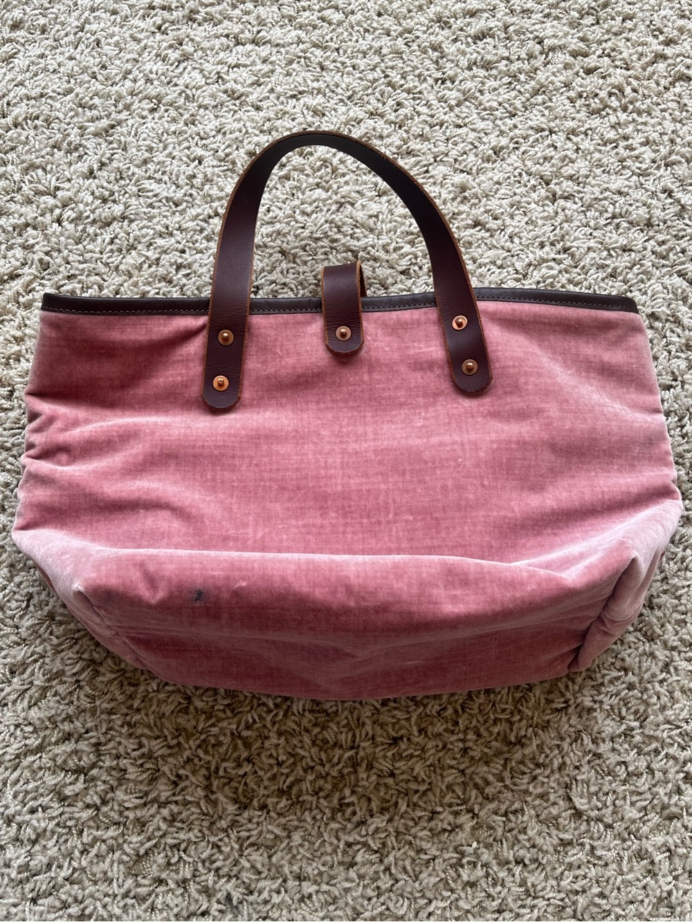 General Knot & Co pink velvet mini tote
